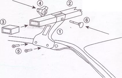 схема установки багажника евродеталь на крышу